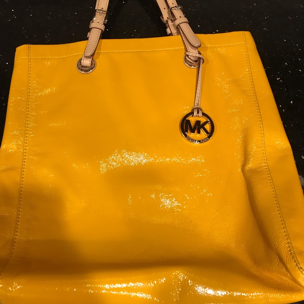 Michael Kors yellow leather bag